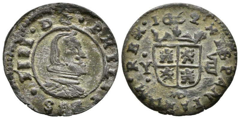 FELIPE IV. 8 Maravedís. 1662. Madrid Y. Cal-No cita; J.S. M-316. Ae. 2,16g. MBC....