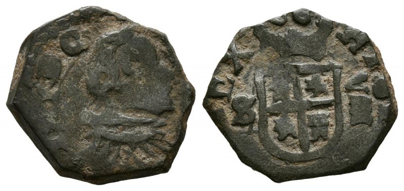 FELIPE IV (1621-1665). 8 Maravedís (Ae. 2,27g/15mm). 1661. Sevilla. Sin ensayado...