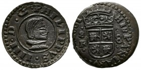 FELIPE IV (1621-1665). 8 Maravedís (Ae. 2,39g/20mm). 1661. Sevilla R. (Cal-2019-405). EBC/MBC+.