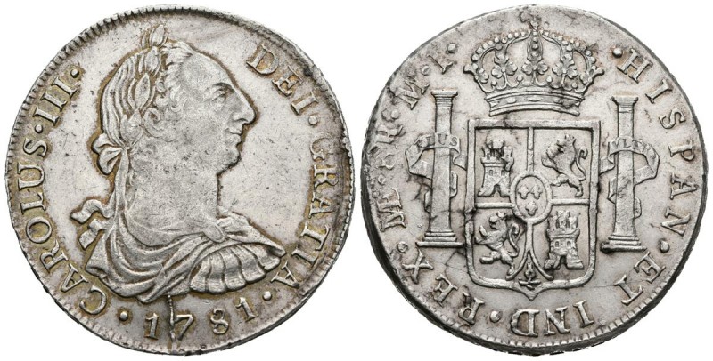 CARLOS III (1759-1788). 8 Reales. (Ar. 26,85g/39mm). 1781. Lima MI. (Cal-2019-10...