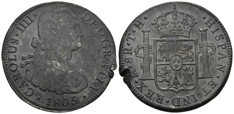 CARLOS IV. (1788-1808). 8 Reales. (Ar. 26,58g/40mm). 1805. México. (Cal-2019-983...