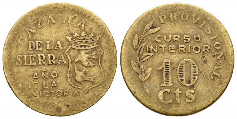 CAZALLA DE LA SIERRA (Sevilla). 10 Céntimos (La. 3,25g/23mm). (Cal-2019-43). MBC...