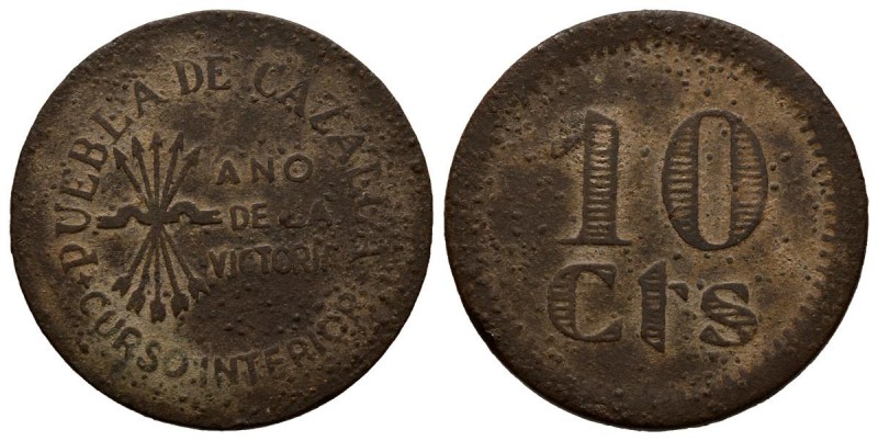 PUEBLA DE CAZALLA (Sevilla). 10 Céntimos (La. 3,25g/23mm). (Cal-2019-47). MBC-.