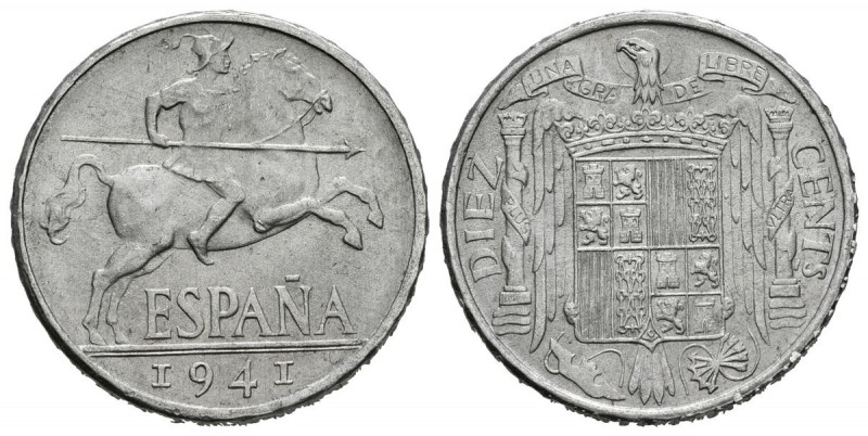 ESTADO ESPAÑOL. 10 Céntimos. (Al. 1,84g/23mm). 1941. Madrid. (Cal-2019-8). SC-....