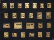 CONTEMPORANEO. Conjunto de 24 piezas en plata de 925 milésimas bañadas en oro del Primera Ley (plata "vermeil"). Emisión especial conmemorativa de los...