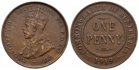 AUSTRALIA. 1 Penny (Ae. 9,42g/31mm). 1919. (Km#23). MBC.