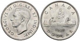 CANADA. 1 Dollar. (ar. 23,35g/36mm). 1938. (Km#37). EBC-.
