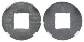 CHINA. Cash. (Ae. 2,70g/23,6mm). 206 a.C-9 d.C. (Dinastía Han). Encapsulada Huaxia Coin Grading 80.