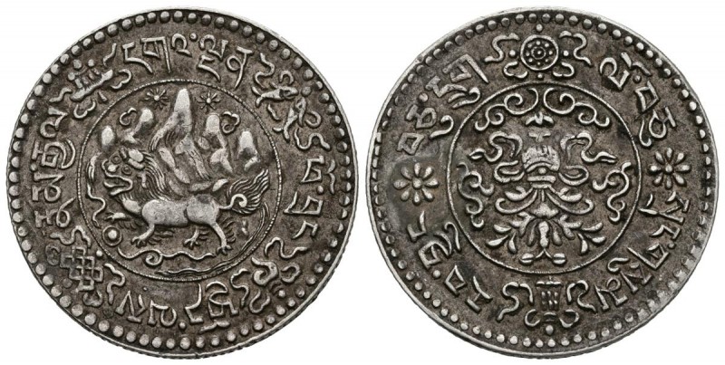 CHINA. 3 Srangs. (Ar. 11,07g/31mm). Be 16-10 (1936). Tibet. (Km#Y26). MBC.
