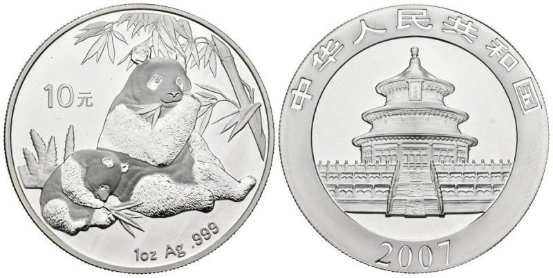 CHINA. 1 Onza. (Ar. 31,36g/40mm). 2007. PROOF.