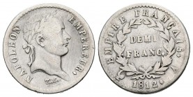 FRANCIA. 1/2 Franc. (Ar. 2,42g/18mm). 1812. París A. (Km#691.1). MBC.