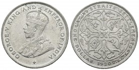 GRAN BRETAÑA. Colonias del Estrecho. 1 Dollar. (Ar. 16,94g/34mm). 1920. (Km#33). EBC. Escasa.