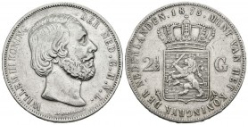 HOLANDA. 2 1/2 Gulden. (Ar. 24,89g/38mm). 1873. (Km#81). MBC+.