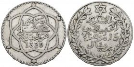 MARRUECOS. 10 Dirhams. (Ar. 24,84g/37mm). 1329H (1911). (Km#Y25). MBC+.