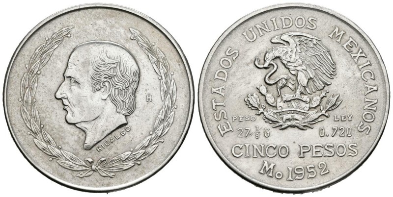 MEXICO. 5 Pesos. (Ar. 27,84g/40mm). 1952. (Km#467). SC.