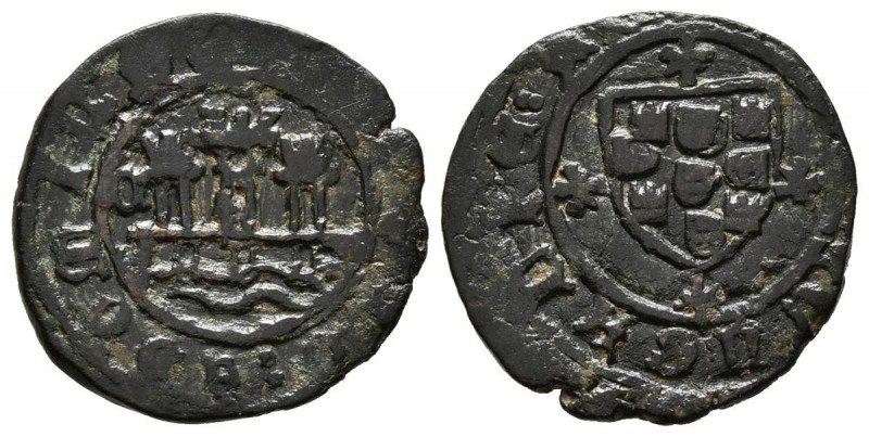 PORTUGAL, Alfonso V (1432-1481). Ceitil. (Ae. 2,03g/19mm). Ceca de Ceuta bajo do...