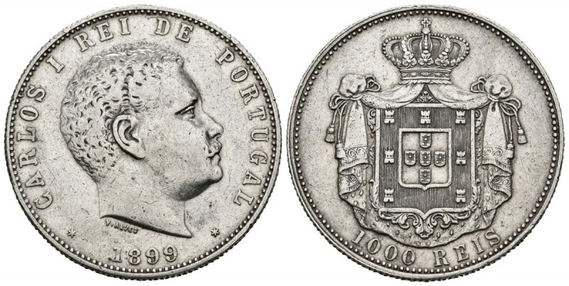 PORTUGAL. 1000 Reis. (Ar. 24,95g/37mm). 1899. (Km#540). MBC.