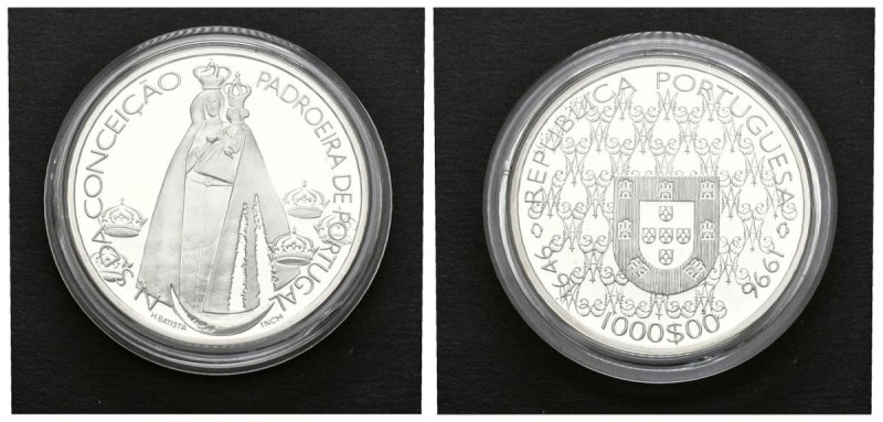 PORTUGAL. 1000 Escudos. (Ar. 28,11g/40mm). 1996. "NUESTRA SEÑORA DE LA CONCEPION...