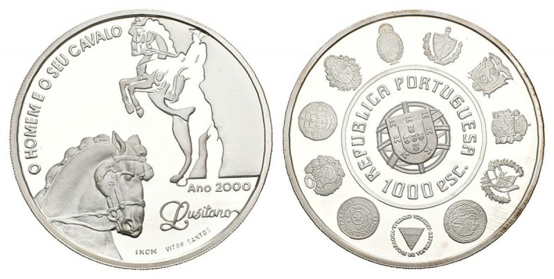 PORTUGAL. 1000 Escudos. (Ar. 27,00g/40,0mm). 2000. "4º SERIA IBERO-AMERICANA". (...