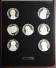 Colección compuesta por 7 medallas cuadradas de plata de 0,999 milésimas correspondiente a la serie "Maravillas del Mundo" de Acuñaciones Ibérica (Ar....