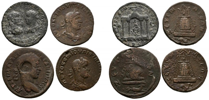 IMPERIO ROMANO. Lote compuesto por 4 bronces imperiales de distintas épocas y ca...