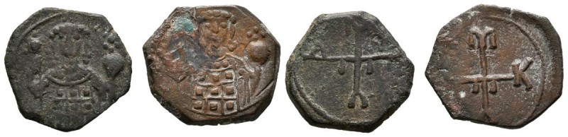 IMPERIO BIZANTINO. Lote compuesto por 2 bronces del Imperio Bizantino. A EXAMINA...