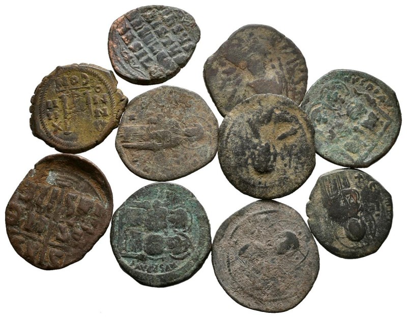 IMPERIO BIZANTINO. Lote compuesto por 10 monedas del imperio bizantino. A EXAMIN...