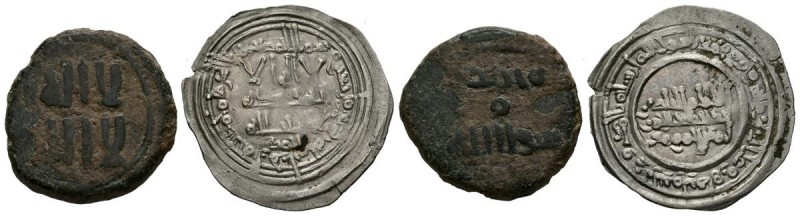 HISPANO ARABE. Conjunto de 2 monedas del Califato de Córdoba y de los Gobernador...