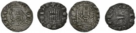 EPOCA MEDIEVAL. Conjunto de 2 vellones de Alfonso XI de las cecas de Toledo y Sevilla. Diferentes estados de conservación. A EXAMINAR.