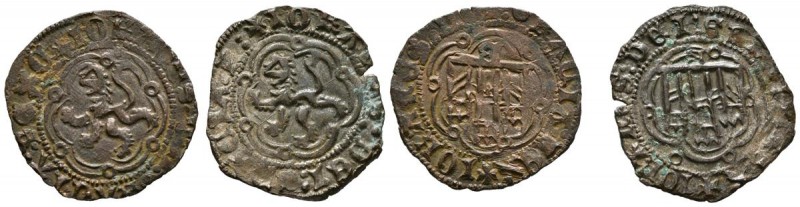 EPOCA MEDIEVAL. Lote compuesto por 2 Blancas de Juan II de Burgos. A EXAMINAR.