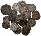 EPOCA MEDIEVAL. Interesante conjunto de 26 monedas medievales de diferentes reyes, valores y cecas. A EXAMINAR.