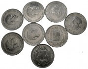 ESTADO ESPAÑOL. Conjunto formado por 8 monedas de 5 pesetas de 1949. Muy buen estado de conservación en general. A EXAMINAR.