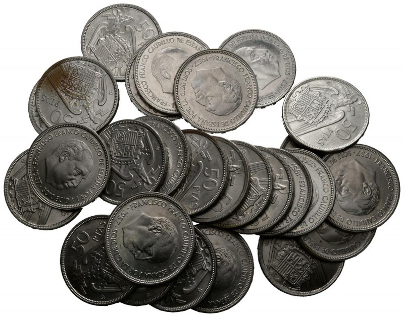 ESTADO ESPAÑOL. Conjunto de 50 piezas de 50 Pesetas de 1957. Estado de conservac...