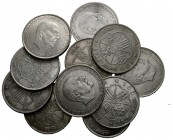 ESTADO ESPAÑOL. Conjunto de 11 monedas de 100 pesetas de 1966 (*66, 67, 69 manipulada y 70). Diferentes estados de conservación. A EXAMINAR.