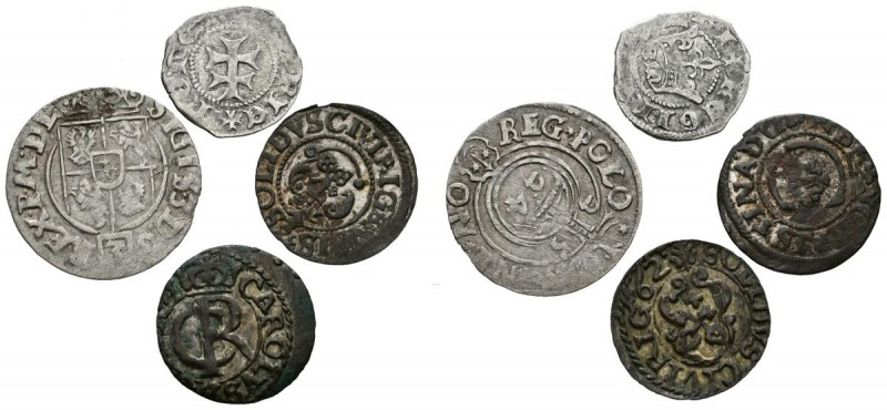 MONEDAS EXTRANJERAS. Lote compuesto por 4 monedas de la época medieval de distin...