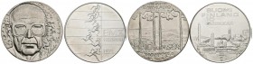 MONEDAS EXTRANJERAS. Lorte compuesto por 2 monedas de 10 Markaa de Finlandia de diferentes años. A EXAMINAR.