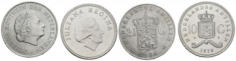 MONEDAS EXTRANJERAS. Lote compuesto por 2 monedas de las Antillas Holandesas de ...