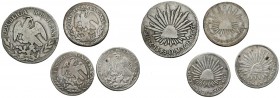 MONEDAS EXTRANJERAS. Lote compuesto por 4 monedas de México de diferentes años y valores. A EXAMINAR.