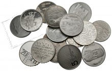 MONEDAS EXTRANJERAS. Precioso conjunto de 16 monedas de Suiza. Diferentes fechas, valores, materiales y estados de conservación. A EXAMINAR.