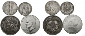 MONEDAS EXTRANJERAS. Bonito conjunto de 4 monedas de plata (3 de Estados Unidos y 1 de Alemania). Diferentes módulos, valores y estados de conservació...