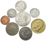 MONEDA EXTRANJERA. Conjunto compuesto por 8 monedas mundiales. Diferentes estados de conservación. A EXAMINAR.