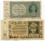 Bohemia & Moravia 5 & 10 Korun 1940-1942
VF