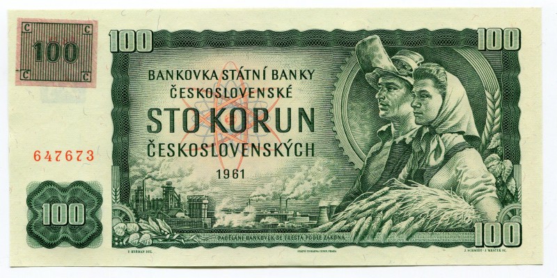 Czech Republic 100 Korun 1993 (1961)
P# 91a; UNC