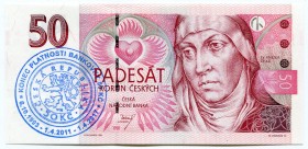 Czechoslovakia 50 Korun 1997 With Stamp "Konec Platnosti Bankovky"
P# 17; UNC