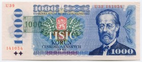 Slovakia 1000 Korun 1985 (1993)
P# 19; UNC-; Stamp; "Bedřich Smetana"