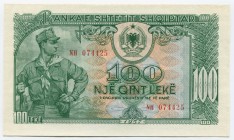 Albania 100 Leke 1957
P# 30a; № NH 074425; UNC