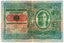 Austria 100 Kronen 1912
P# 55a; VF.