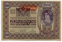 Austria 10000 Kronen 1918
P# 62; UNC.