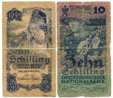 Austria 2 X 10 Shilling 1927-1945 Rare
P# 94-114; F/VF