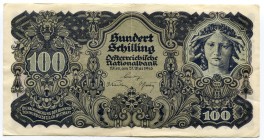 Austria 100 Shilling 1945
P# 118; XF.